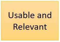 Usable and Relevant
