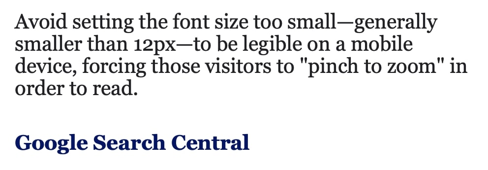 Ideal Font Size For Mobile